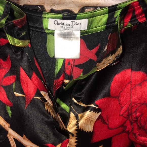 Authentic Christian Dior Boutique Paris 100% Silk Wide Leg, Classy. EUC - Picture 7 of 8